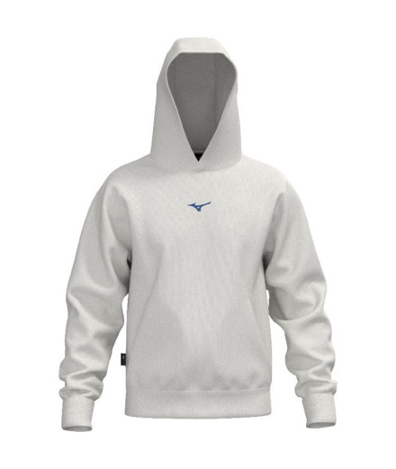 Sudadera de Fitness Mizuno Athletics Hoodie Hombre Blanco