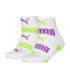 Meias Puma Logo Aop Quarter 2P Infantil Branco