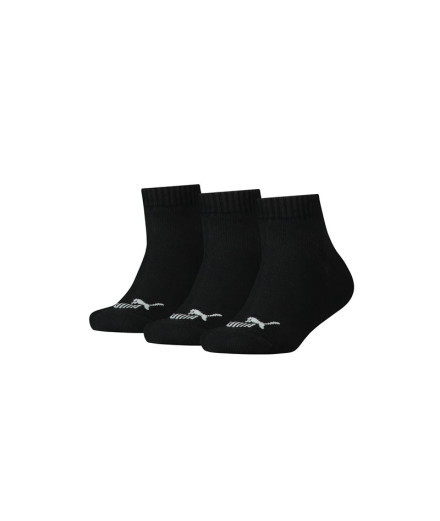 Chaussettes Puma Quarter Enfant 3PK Noir
