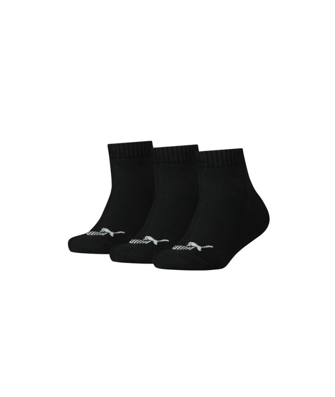 Chaussettes Puma Quarter Enfant 3PK Noir