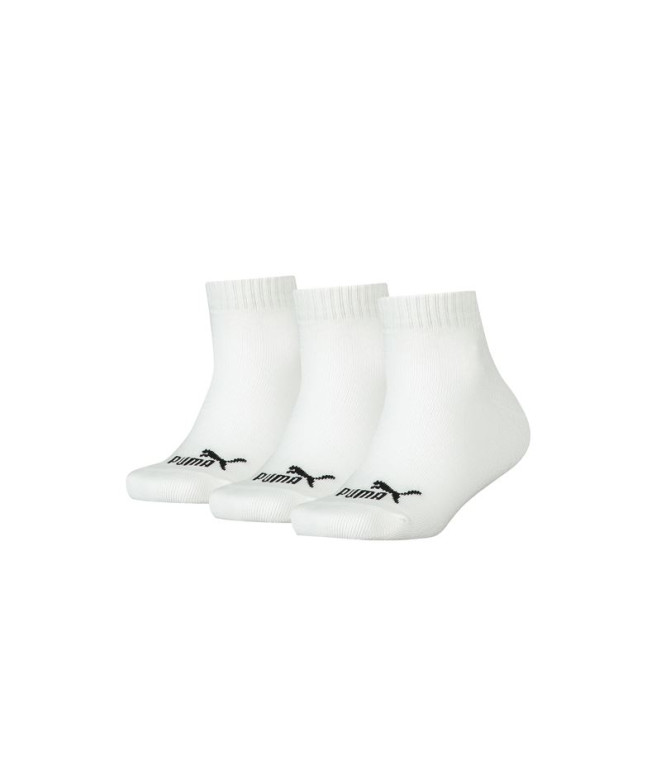 Meias Puma Kids Quarter 3P Infantil Branco