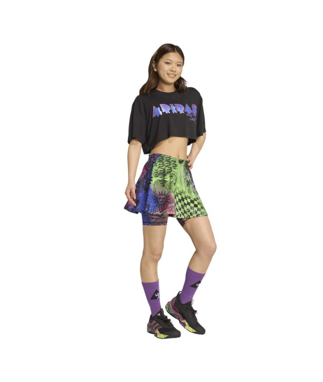 Saia de Fitness adidas Js Skirt Mulher Amarelo