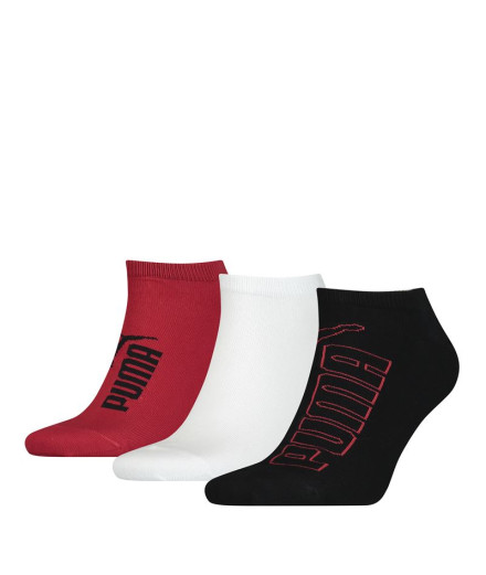 Calcetines Puma Graphic Sneaker 3P Negro / Blanco / Rojo
