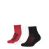 Calcetines Puma Kids Graphic Quarter 3P Infantil Negro / Blanco / Rojo