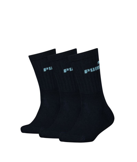 Chaussettes Puma Elements Junior Crew Sock 3P Enfant Noir