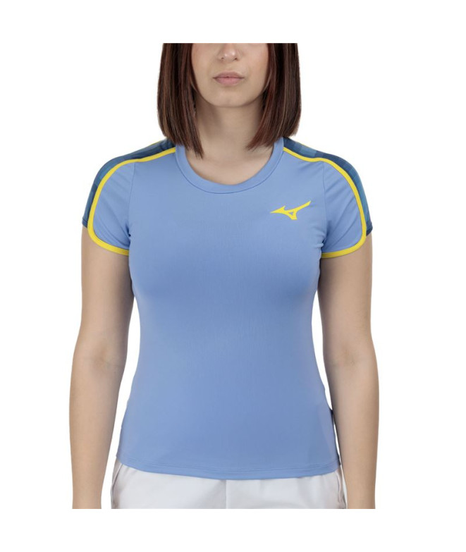 T-shirt De Tennis Mizuno Frontier Tee Femme Bleu
