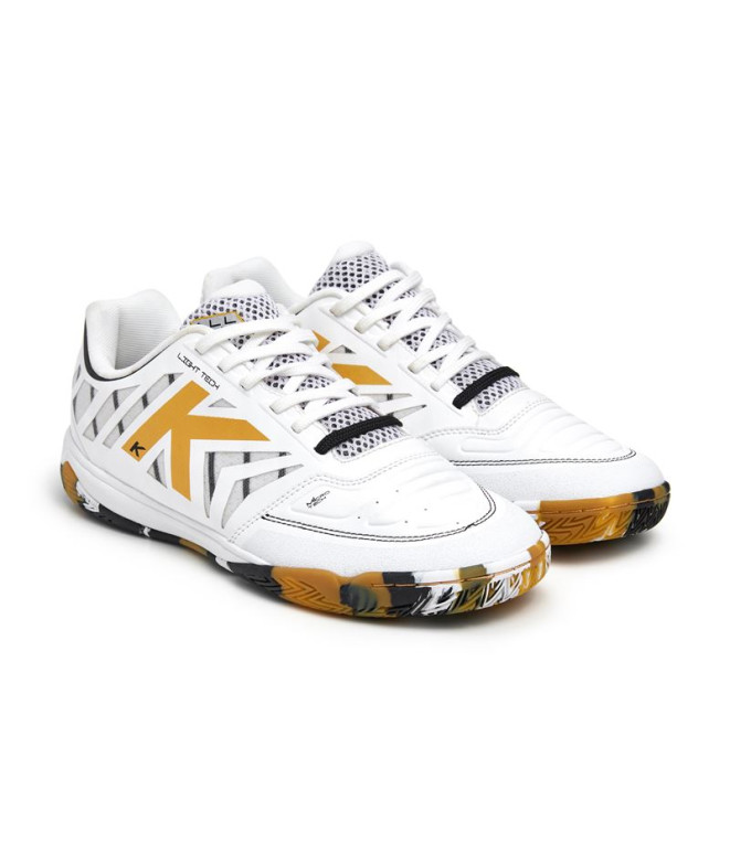 Sapatilhas de Futsal Kelme All In Branco Ouro E...