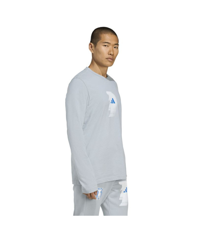 Camiseta de Futebol adidas Jb Cw Ls Homem Cinza