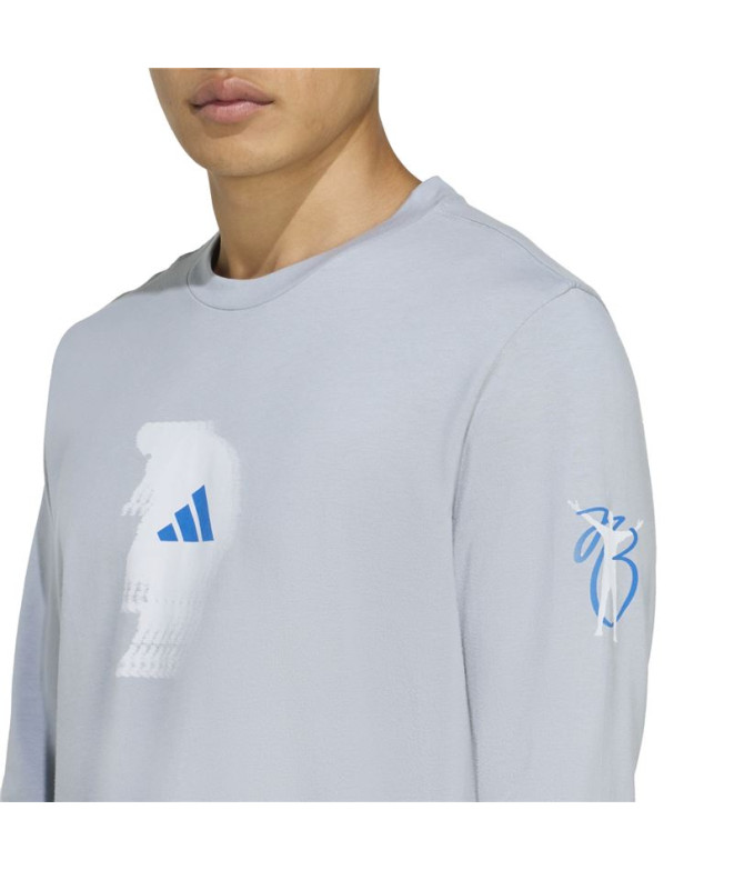 Camiseta de Futebol adidas Jb Cw Ls Homem Cinza