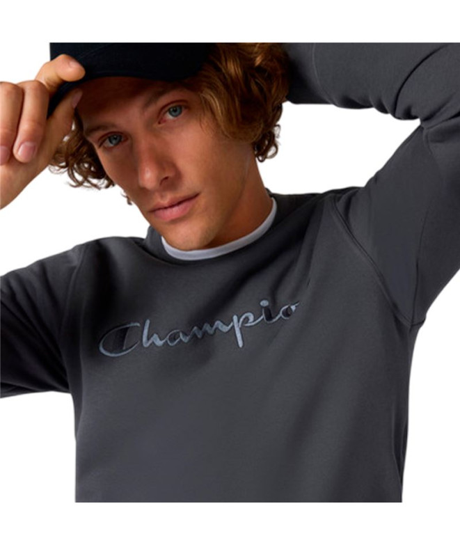 Moletom Champion Icons Tonal Homem Cinza