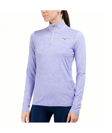 Camiseta de Fitness Mizuno Core Impulse Hz Ls Tee Mujer Azul