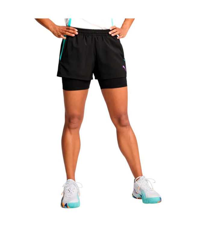 Pantalon de Pádel Puma Individual 2In, Noir, Femme