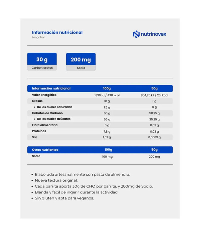 Barrinha Nutrinovex Longobar Banana