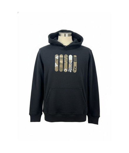 Moletom Joluvi Algodão Snowboard Preto Antracita Vigore