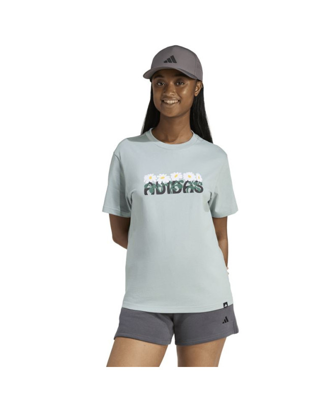 Camiseta adidas Soft Side Mulher Cinza