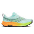 Chaussures de Running Saucony Peregrine 16 Femme Aqua/Citron