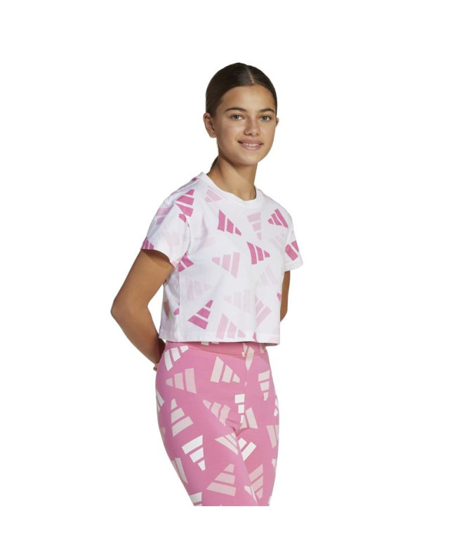 T-shirt adidas Jg Clbrtn Fille Blanc