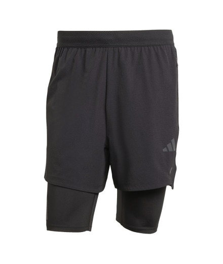 Calça de Fitness adidas Power 2In1 Sho Homem Preto/Carvão