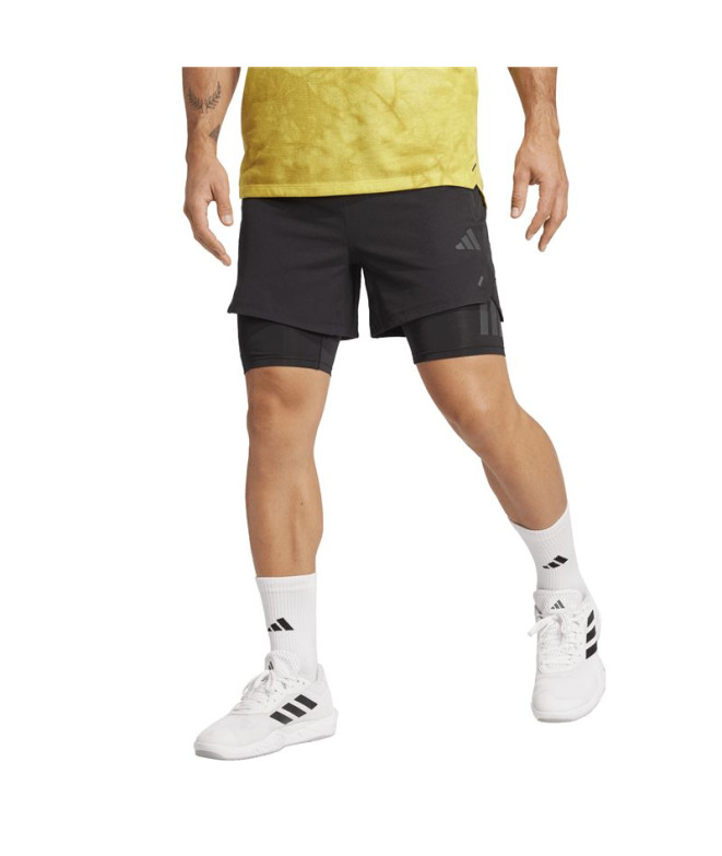 Calça de Fitness adidas Power 2In1 Sho Homem...
