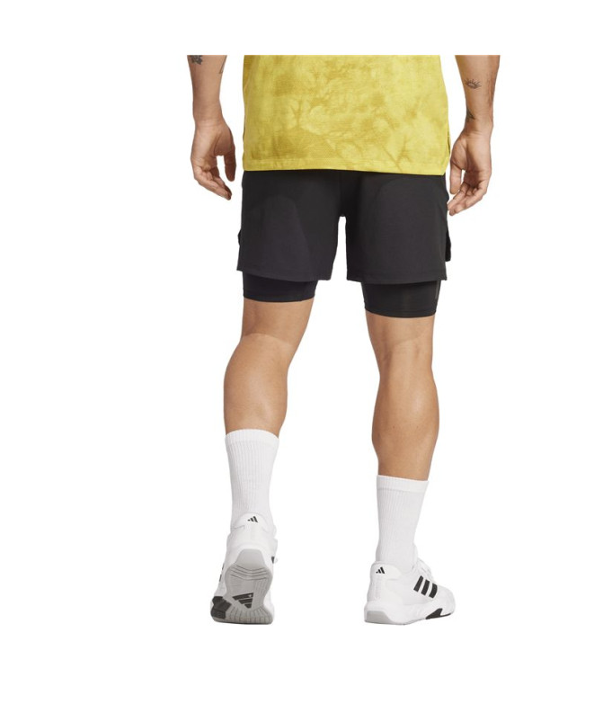 Calça de Fitness adidas Power 2In1 Sho Homem...