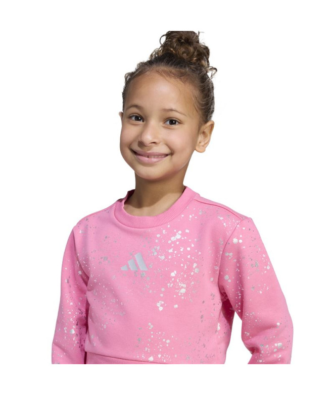 Conjunto adidas Lg Glam Set Infantil Rosa