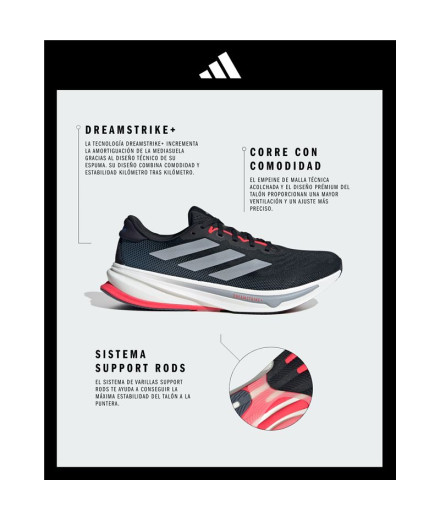 Sapatilhas de Running adidas Supernova Rise 2 Homem Preto