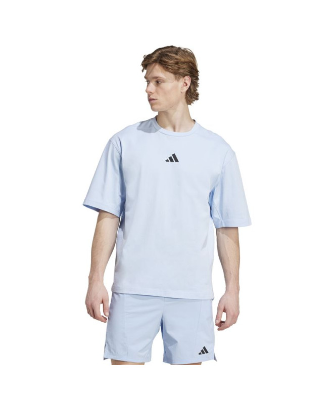 T-shirt de Fitness adidas Oversize Homme Bleu