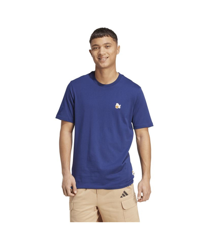 Camiseta adidas Dog Hoop Td Homem Azul Escuro