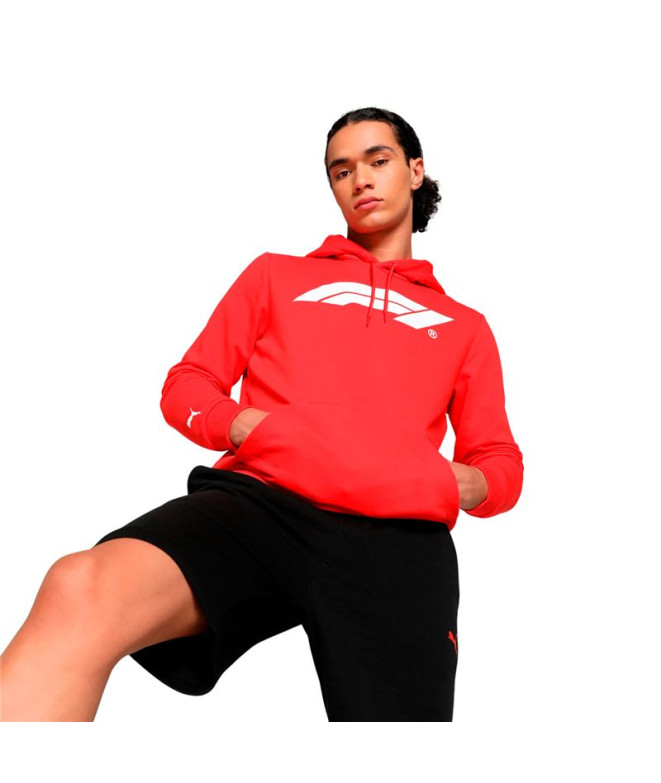 Sweat Puma F1 Essentials Logo, Rouge Pop, Homme