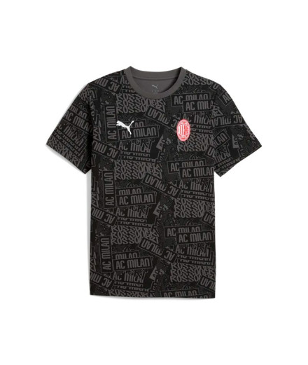 Camiseta de Futebol Puma AC. Milão Ftblculture Black Para...