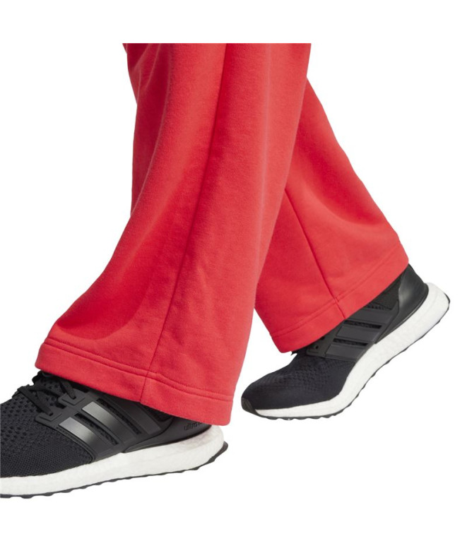 Calça adidas Wide French Terry Homem Rubpur/Preto