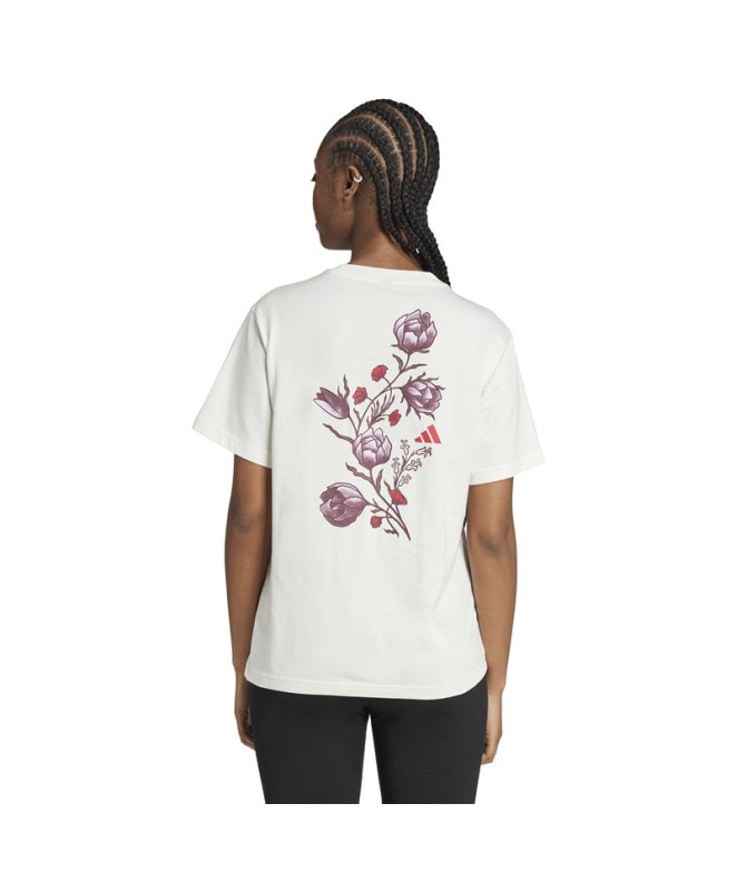 T-shirt adidas T-shirt floral Femme Beige