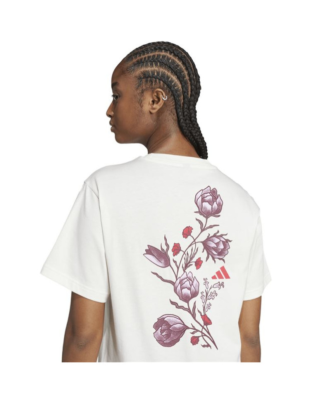 T-shirt adidas T-shirt floral Femme Beige