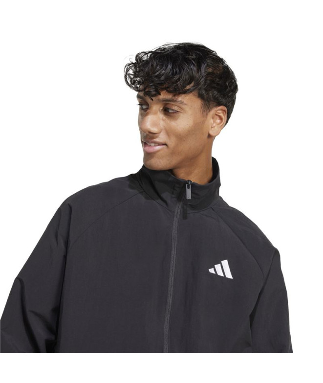 Veste coupe-vent adidas SL Wv Tt Homme Noir/Blanc
