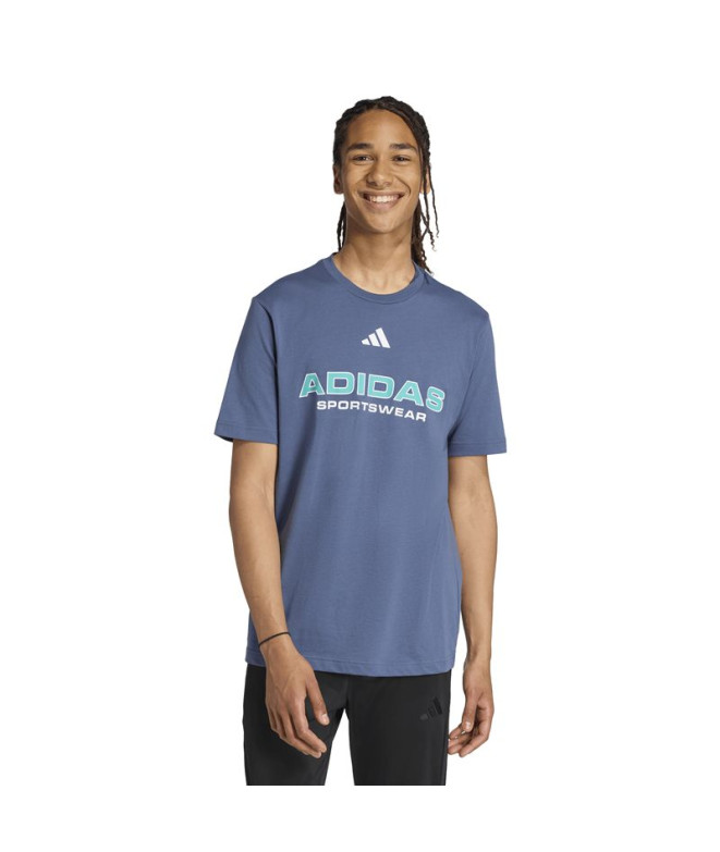 T-shirt adidas Hot Linear Homme Bleu