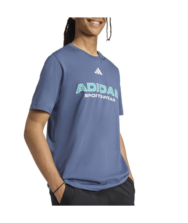 Camiseta adidas Hot Linear Hombre Azul