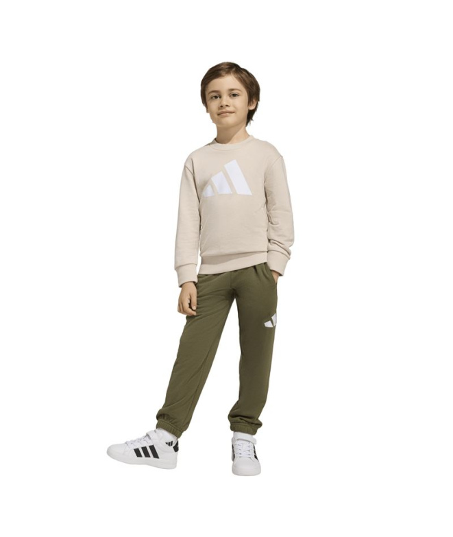 Survêtement adidas Lk Big Logo Ft Jog Enfant Beige
