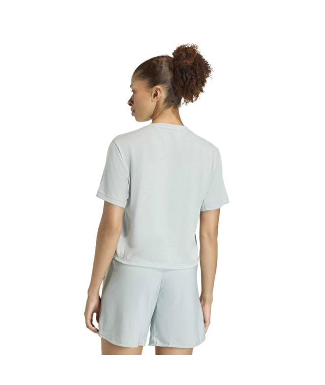 T-shirt de Fitness adidas We Big Logo Femme Bleu