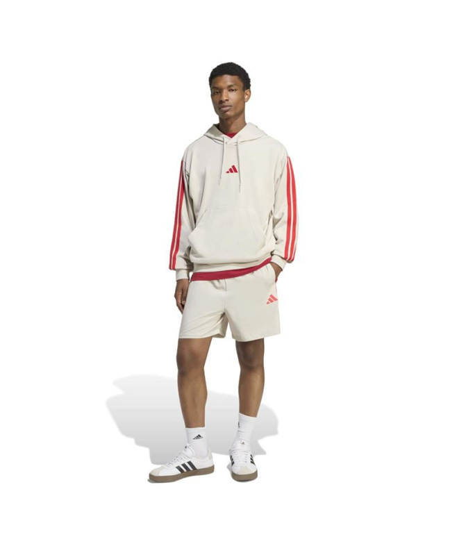 Sweat adidas 3 Bandas Ft Hd Homme Beige/Granate