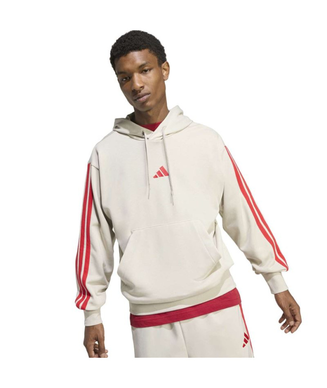 Sweat adidas 3 Bandas Ft Hd Homme Beige/Granate