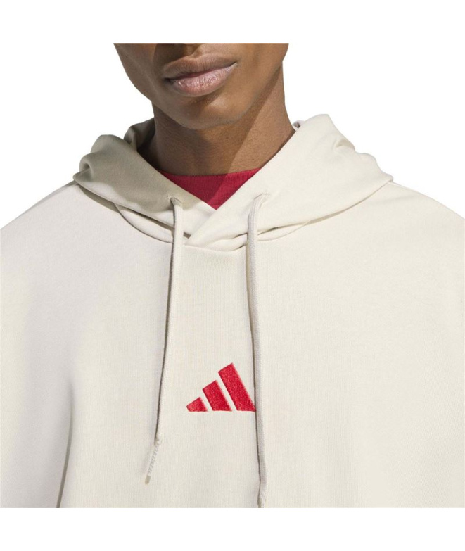 Moletom adidas 3 Bandas Ft Hd Homem Bege/Granada