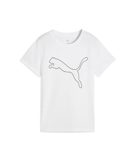 Camiseta de Fitness Puma W Tad Essential Logo Mulher Branco