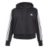 Moletom adidas 3 Bandas French Terry Qzhd In Mulher Negro/Branco