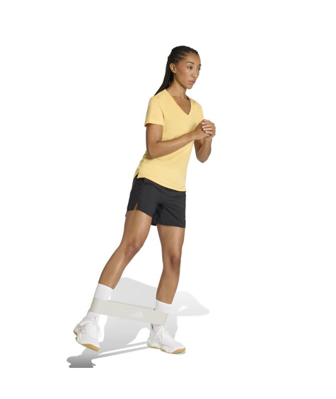 T-shirt de Fitness adidas We Min V Nk Femme Jaune