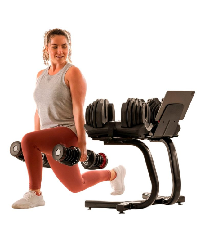 Soporte de mancuernas con rack de entrenamiento...