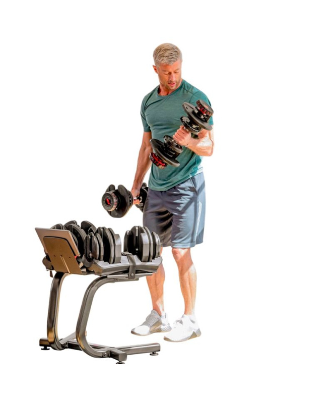 Soporte de mancuernas con rack de entrenamiento...