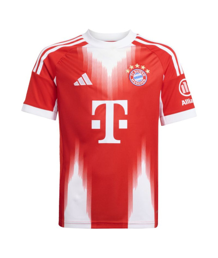 Camiseta de Futebol adidas Bayern 25/26 Infantil Vermelho