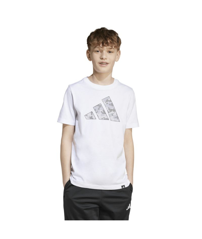 Camiseta adidas Camo Infantil Branco