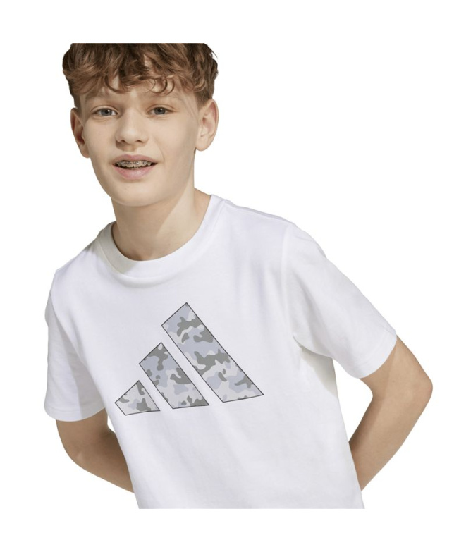 Camiseta adidas Camo Infantil Branco