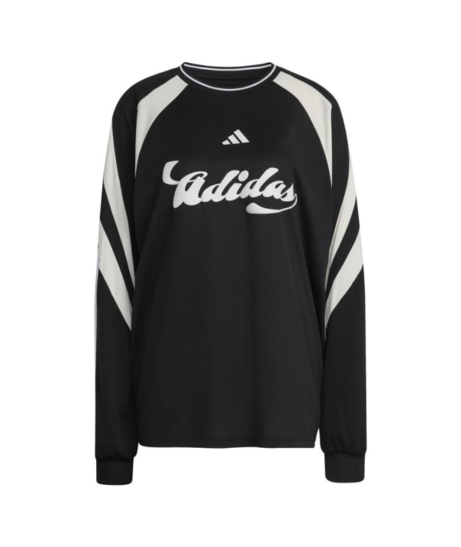 T-shirt adidas Her Ls Femme Noir/Blanc